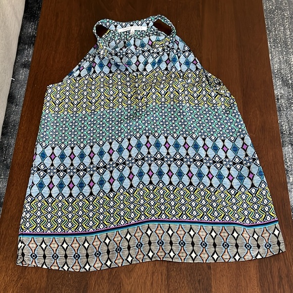 Collective Concepts Geometric Halter Tank from Stitch Fix Blue size S - Picture 1 of 4